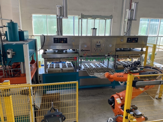 Imballaggio fast food attrezzature di produzione PLC + controllo touch screen